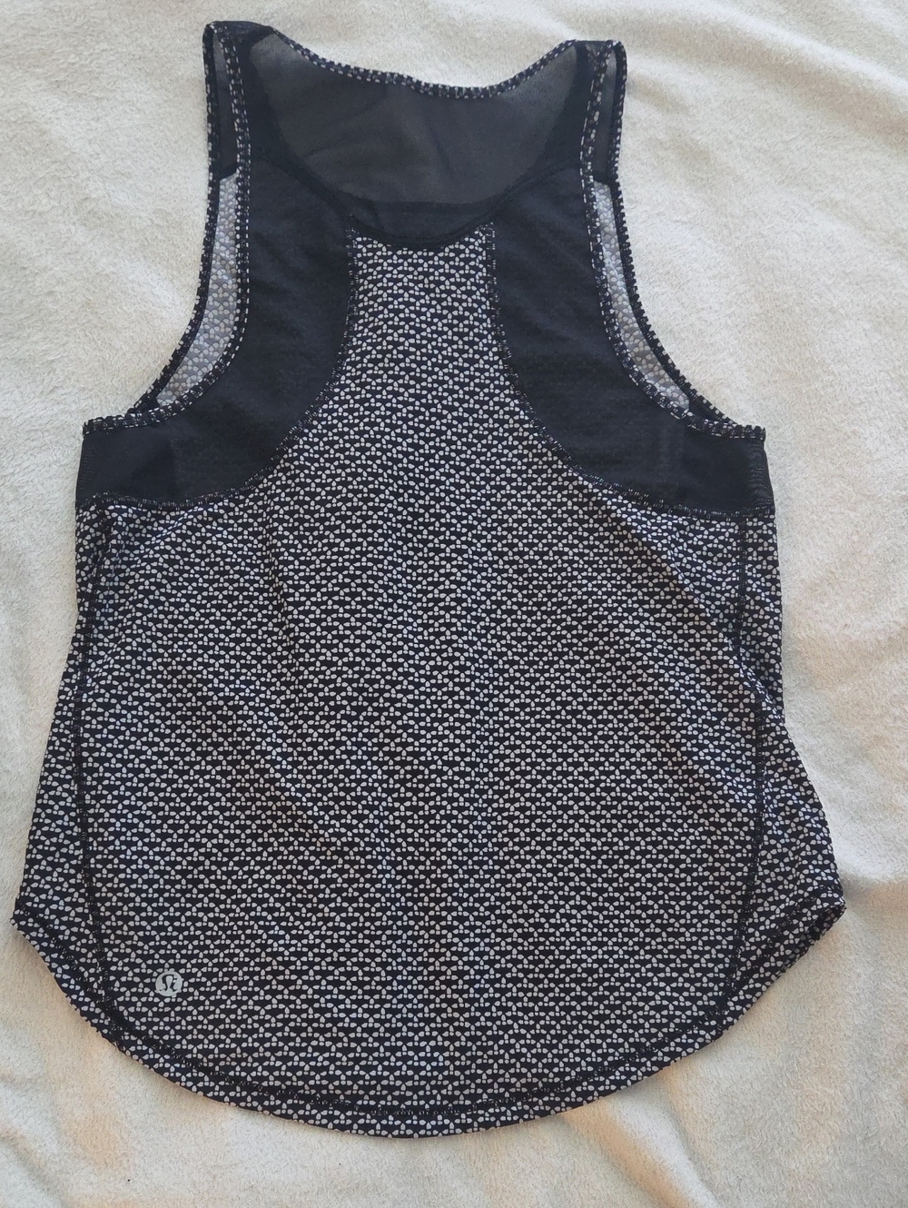 Lululemon Black & White Printed Racerback Tank